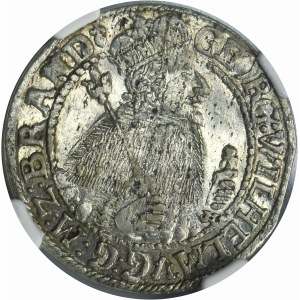 Duchy of Prussia, Georg Wilhelm, 1/4 Thaler Königsberg 1624 - NGC AU58