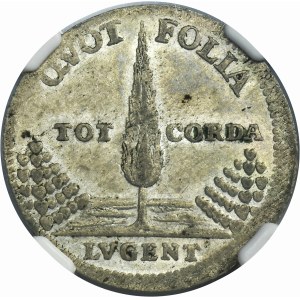 Augustus II the Strong, Two posthumous groschen Leipzig 1727 IGS - NGC AU58