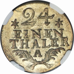 Allemagne, Royaume de Prusse, Frédéric II, 1/24 Thaler Berlin 1782 A - NGC MS64