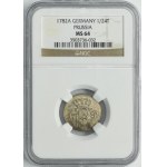 Germany, Kingdom of Prussia, Frederick II, 1/24 Thaler Berlin 1782 A - NGC MS64