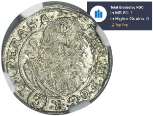 Autriche, Ferdinand III, 3 Krajcars Prague 1646 - NGC MS61