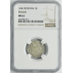 Austria, Ferdinand III, 3 Kreuzer Prague 1646 - NGC MS61