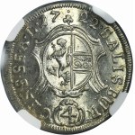 Austria, Archbishopric of Salzburg, Franz Anton von Harrach, 4 Kreuzer 1722 - NGC MS65