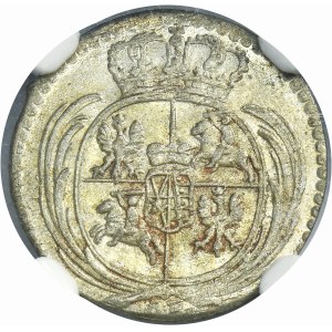 August III Sas, 1/48 Talara (półgrosz) Grünthal 1756 ôF - NGC MS64 - RZADKI