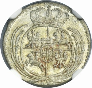 Augustus III of Poland, 1/48 Thaler Grünthal 1756 ôF - NGC MS64 - RARE
