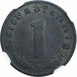 Germany, Third Reich, 1 Pfennig Muldenhütten 1943 E - NGC MS64