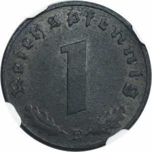 Germany, Third Reich, 1 Pfennig Muldenhütten 1943 E - NGC MS64
