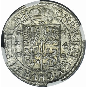 Duchy of Prussia, Georg Wilhelm, 1/4 Thaler Königsberg 1624 - NGC MS63+