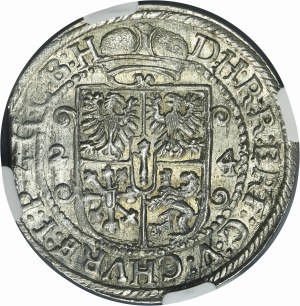 Duchy of Prussia, Georg Wilhelm, 1/4 Thaler Königsberg 1624 - NGC MS63+