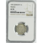 Duchy of Prussia, Georg Friedrich von Ansbach, Groschen Königsberg 1595 - NGC AU58 - RARE