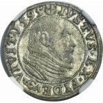 Duchy of Prussia, Georg Friedrich von Ansbach, Groschen Königsberg 1595 - NGC AU58 - RARE