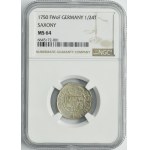 Augustus III of Poland, 1/24 Thaler Dresden 1750 FWôF - NGC MS64