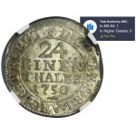 Augustus III of Poland, 1/24 Thaler Dresden 1750 FWôF - NGC MS64