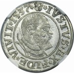Ducal Prussia, Albrecht Hohenzollern, Groschen Königsberg 1537 - PRVSS - NGC MS65