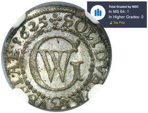 Ducal Prussia, Georg Wilhelm, Schilling Königsberg 1625 - NGC MS64