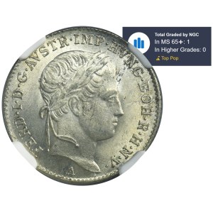 Austria, Ferdynand I, 5 Krajcarów Wiedeń 1848 A - NGC MS65+