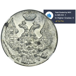 Polish Kingdom, 10 groschen Warsaw 1840 MW - NGC MS63 - dot after date