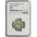 Xaver as administrator, 1/6 Thaler Dresden 1767 EDC - NGC MS62
