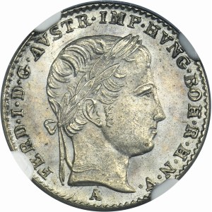 Austria, Ferdynand I, 3 Krajcary Wiedeń 1839 A - NGC MS64