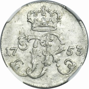 Germany, Kingdom of Prussia, Friedrich II, 1/24 Thaler Berlin 1753 A - NGC MS64
