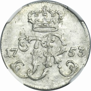 Allemagne, Royaume de Prusse, Frédéric II, 1/24 Thaler Berlin 1753 A - NGC MS64