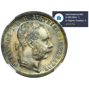 Austria, Franz Joseph I, 1 Florin Wien 1877 - NGC MS66+