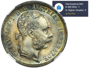 Austria, Franz Joseph I, 1 Florin Wien 1877 - NGC MS66+