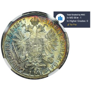 Austria, Franz Joseph I, 1 Florin Wien 1877 - NGC MS66+