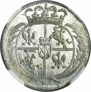 Augustus III of Poland, 1/24 Thaler Leipzig 1754 L/EDC - NGC MS63