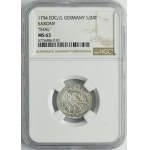 August III Sas, 1/24 Talara (grosz) Lipsk 1754 L/EDC - NGC MS63