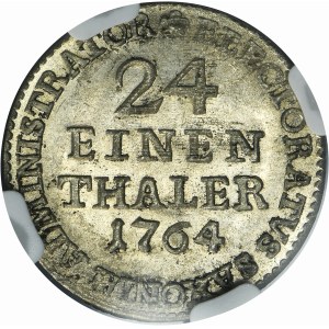 Xaver as administrator, 1/24 Talara (groschen) Dresden 1764 EDC - NGC MS65