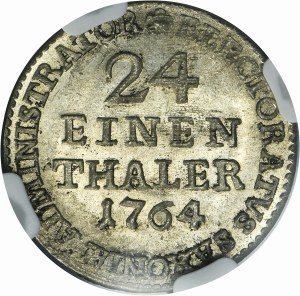 Xaver as administrator, 1/24 Talara (groschen) Dresden 1764 EDC - NGC MS65