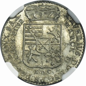 Xaver as administrator, 1/24 Talara (groschen) Dresden 1764 EDC - NGC MS65