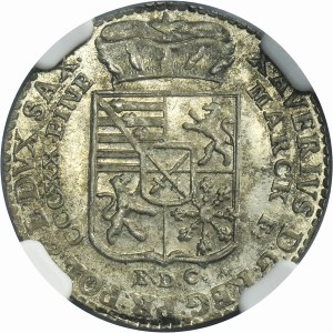 Xaver as administrator, 1/24 Talara (groschen) Dresden 1764 EDC - NGC MS65