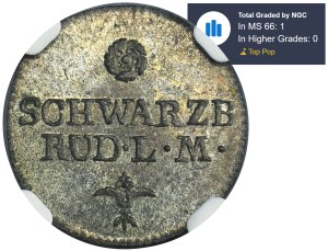Germany, Principality of Schwarzburg-Rudolstadt, Friedrich Günther, 6 Pfennig Saalfeld 1812 - NGC MS66
