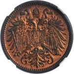 Austria, Franciszek Józef I, 2 Halerze Wiedeń 1915 - NGC MS66 RB