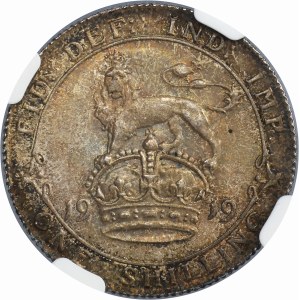Great Britain, George V, Shilling London 1919 - NGC MS65