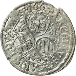 Austria, Leopold I, 3 Kreuzer Sankt Veit 1665