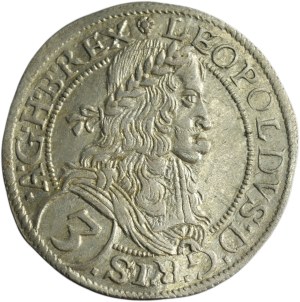 Austria, Leopold I, 3 Kreuzer Wien 1670