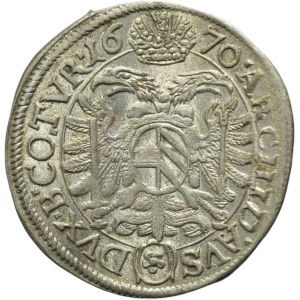 Austria, Leopold I, 3 Kreuzer Wien 1670