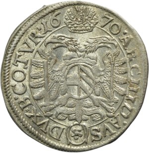Austria, Leopold I, 3 Kreuzer Wien 1670