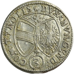 Austria, Ferdynand Karol, 3 Krajcary Hall 1647