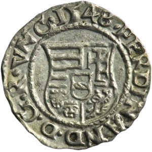Hungary, Ferdinand I, Denarius Kremnitz 1548