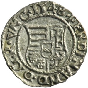 Hungary, Ferdinand I, Denarius Kremnitz 1548