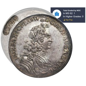 Augustus II the Strong, Thaler Dresden 1705 ILH - NGC MS62 - VERY RARE