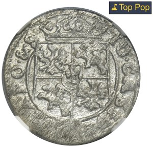 Jan II Kazimierz, 3 Polker Krakau 1659 - NGC MS61 - VERY RARE