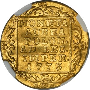 Poniatowski, Ducat Warsaw 1773 AP - NGC CLIPPED