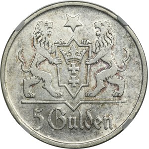 Free City of Danzig, 5 gulden 1923 Church - NGC MS61