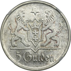 Free City of Danzig, 5 gulden 1923 Church - NGC MS61