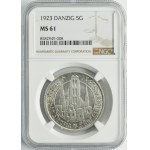 Free City of Danzig, 5 gulden 1923 Church - NGC MS61